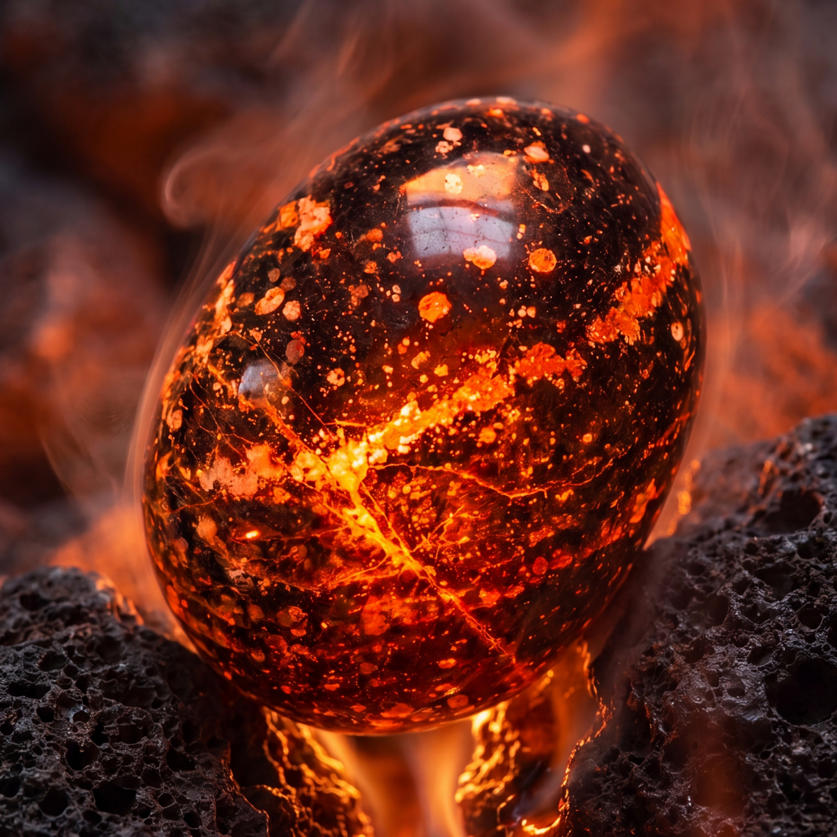 Fire Calcite Touchstone