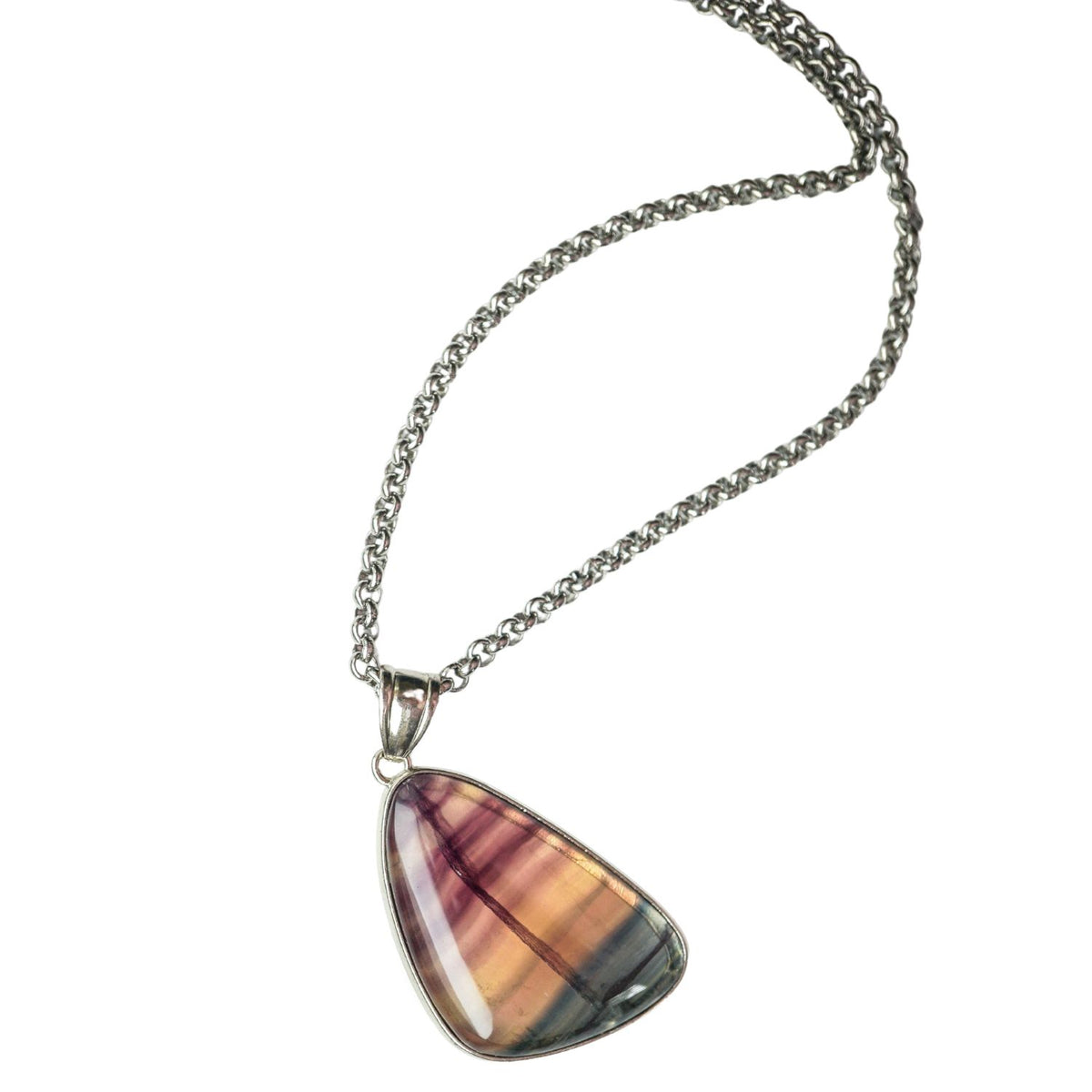 Fluorite Freeform Pendant Necklace