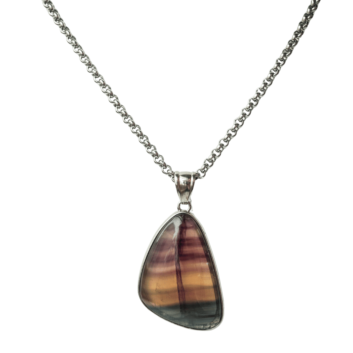 Fluorite Freeform Pendant Necklace