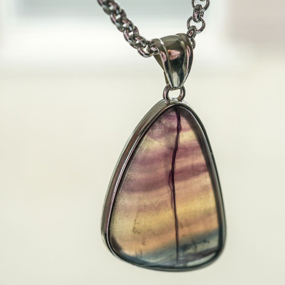 Fluorite Freeform Pendant Necklace