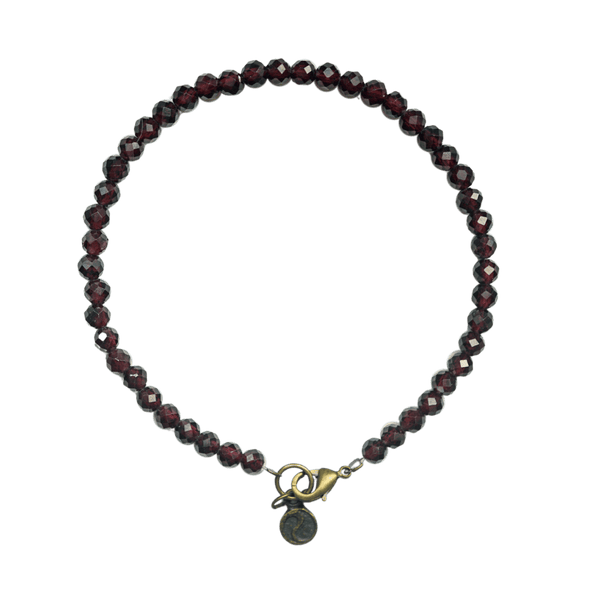 Garnet Micro Bead Bracelet