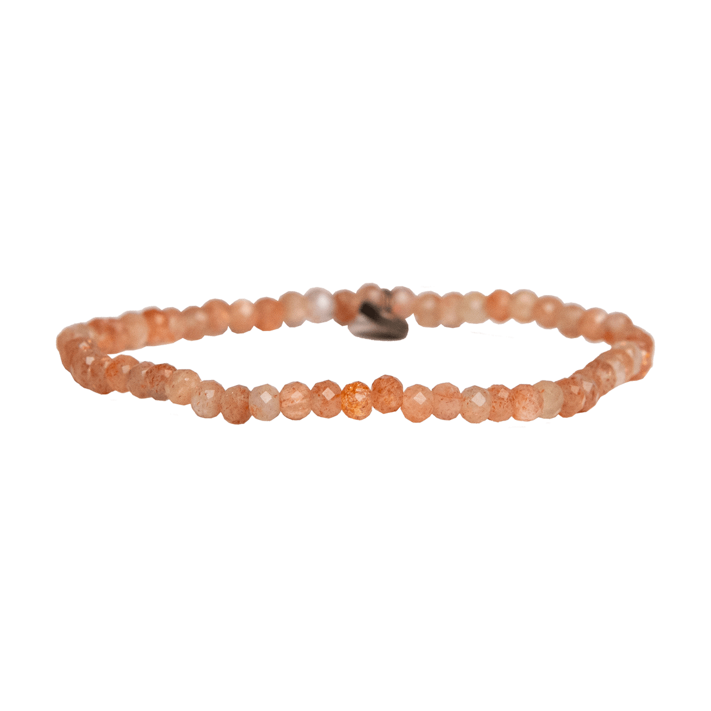 product view of genuine Golden Sunstone mini gemstone dainty stretch bracelet by Energy Muse