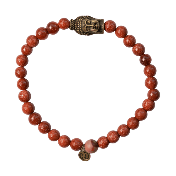 Goldstone Buddha Bracelet