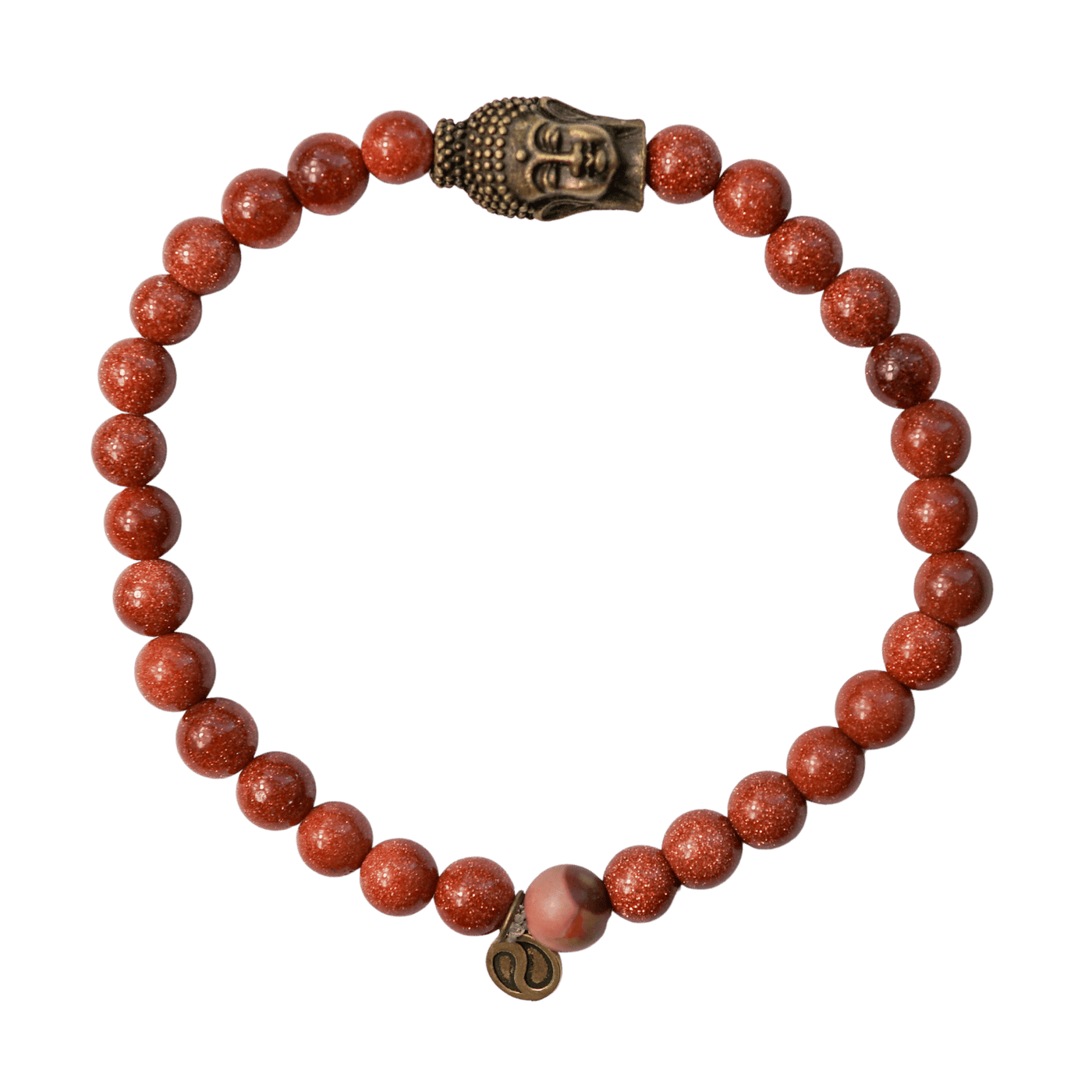 Goldstone Buddha Bracelet