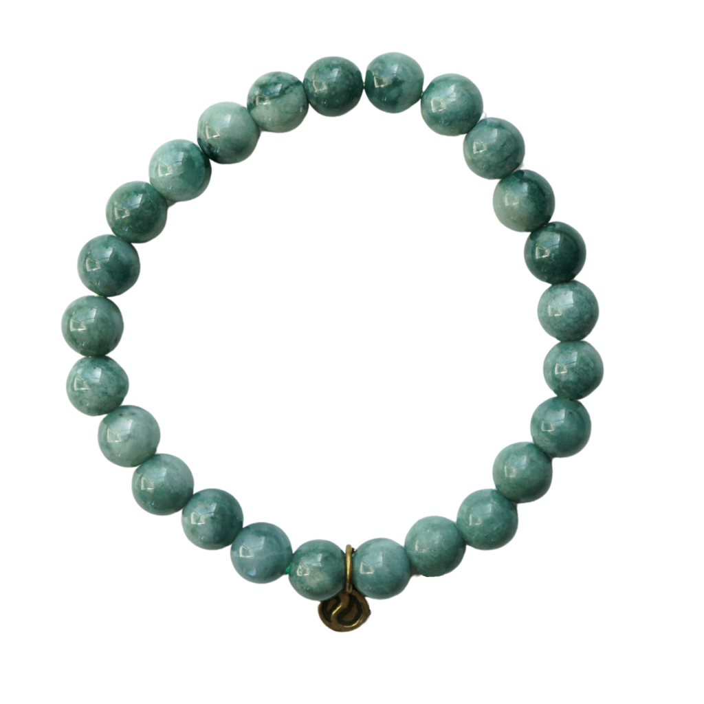 マラージュブレスレット Blue-Green Guatemalan Jade Bracelet – Truth & Ancestral Support
