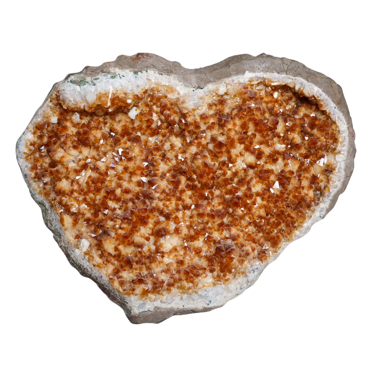 HUGE Citrine Geode Heart • 53.5 lbs