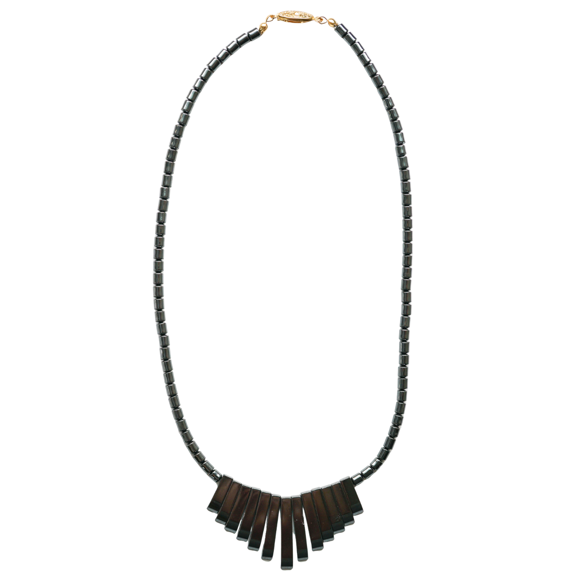 Hematite Shield Necklace