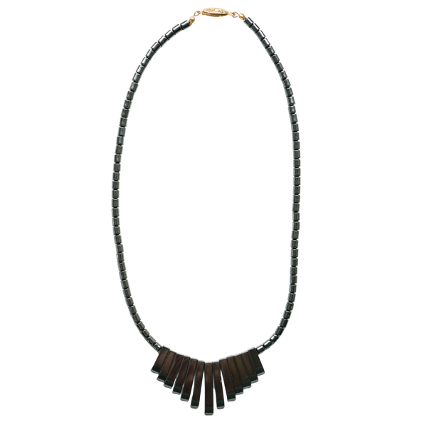 Hematite Shield Necklace