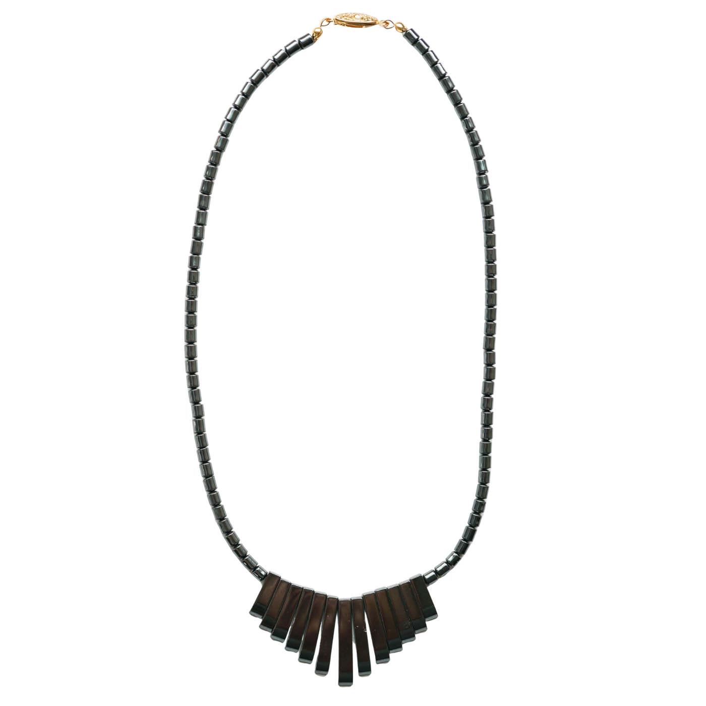 Hematite Shield Necklace