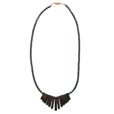 Hematite Shield Necklace