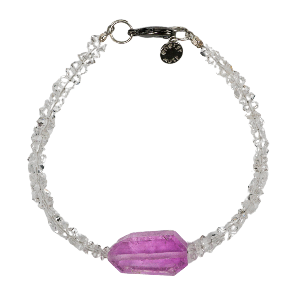 Kunzite & Herkimer Diamond Bracelet