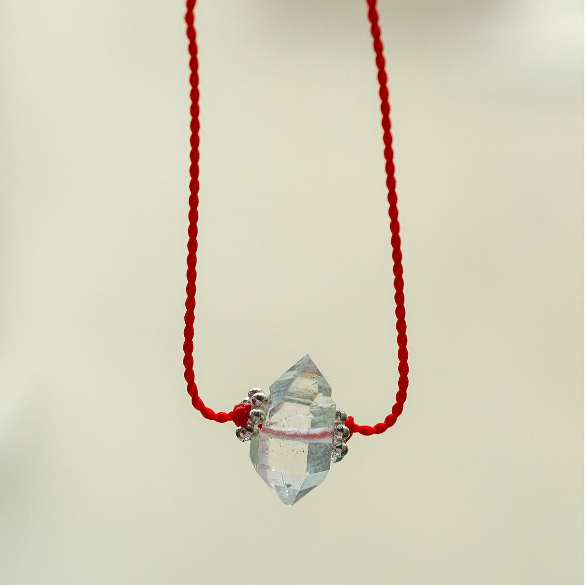 Herkimer Diamond Bracelet with Red Activation String