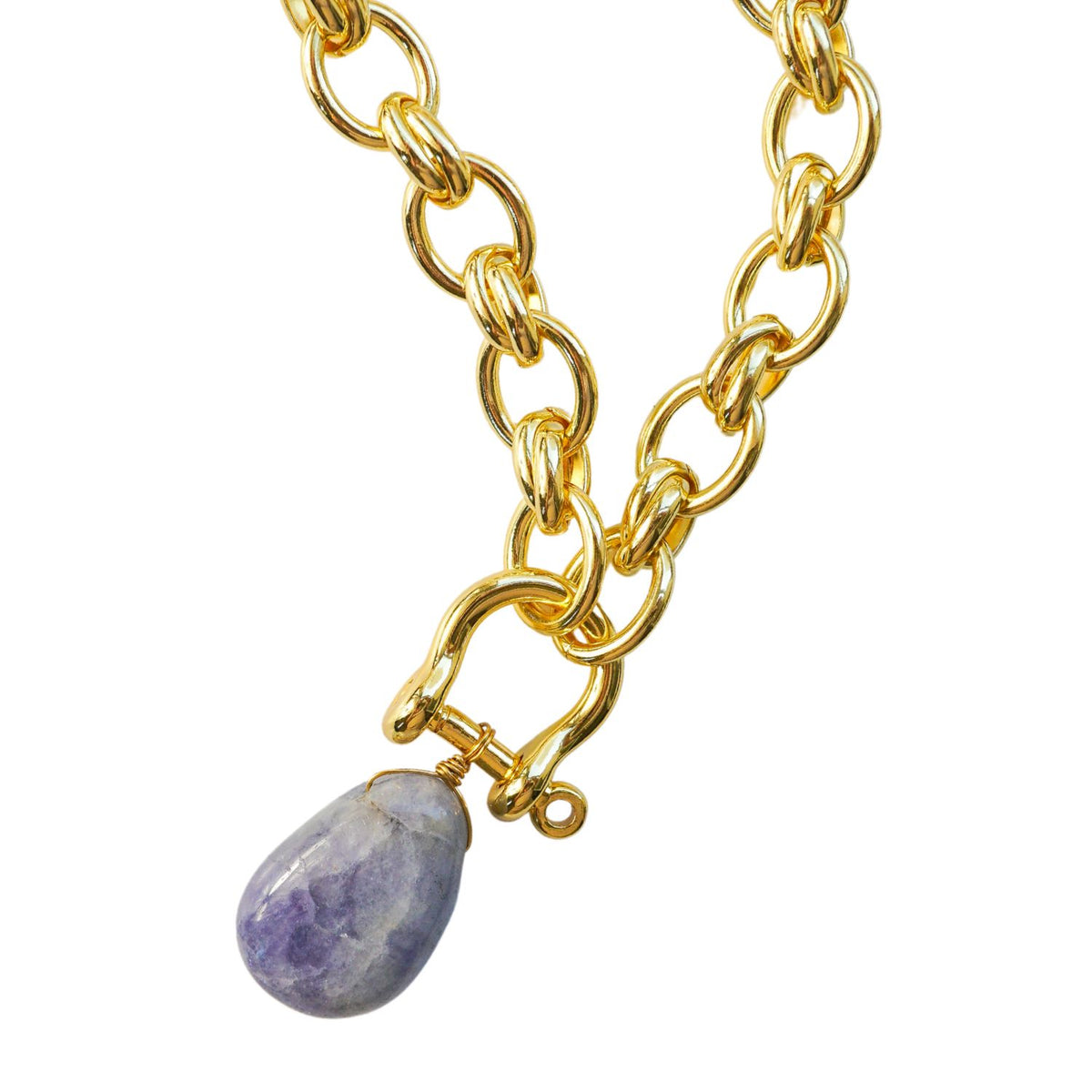 Iolite Horsebit One-of-a-kind Necklace