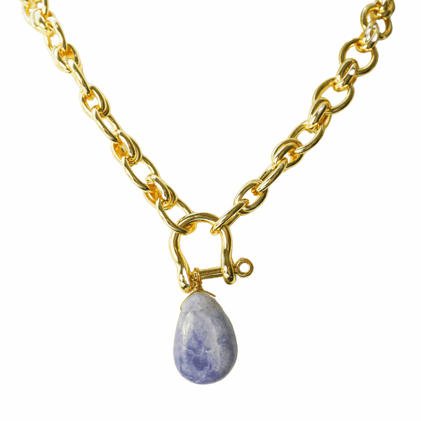Iolite Horsebit One-of-a-kind Necklace