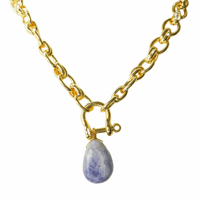 Iolite Horsebit One-of-a-kind Necklace