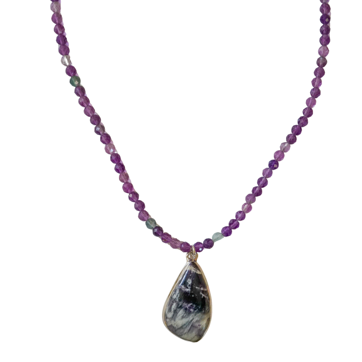 Kammererite & Fluorite Necklace