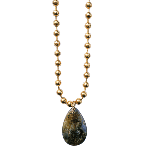 Labradorite Ball Chain Necklace