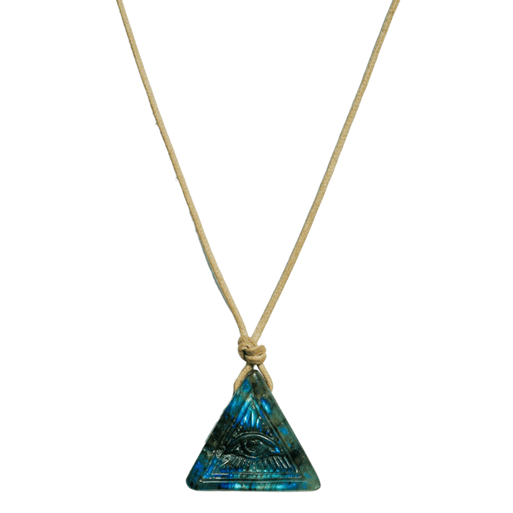 ミュージシャン GOD ONLY KNOWS TEARDROP SKIN NECKLACE Labradorite All-Seeing Eye Necklace | Energy Muse