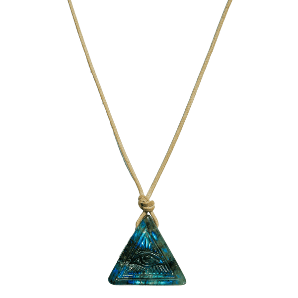 ミュージシャン GOD ONLY KNOWS TEARDROP SKIN NECKLACE Labradorite All-Seeing Eye Necklace | Energy Muse