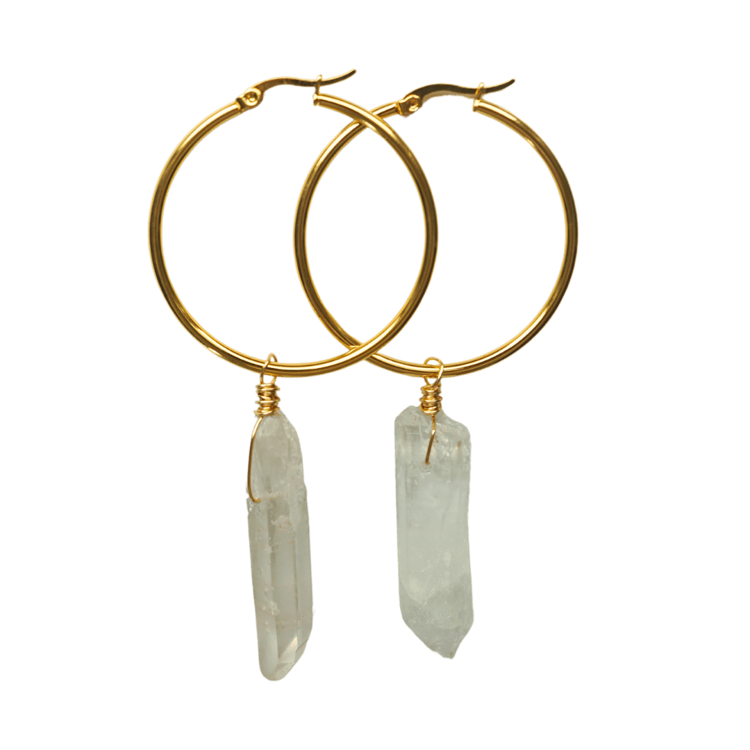 Lemurian Seed Hoop Earrings