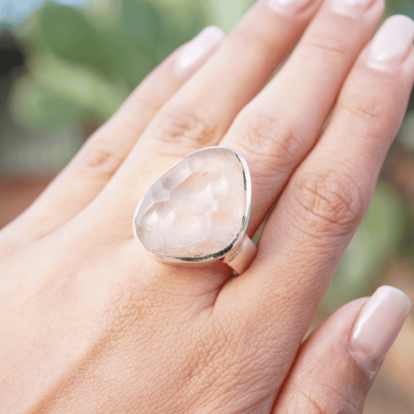 Libyan Gold Tektite Sterling Silver Ring