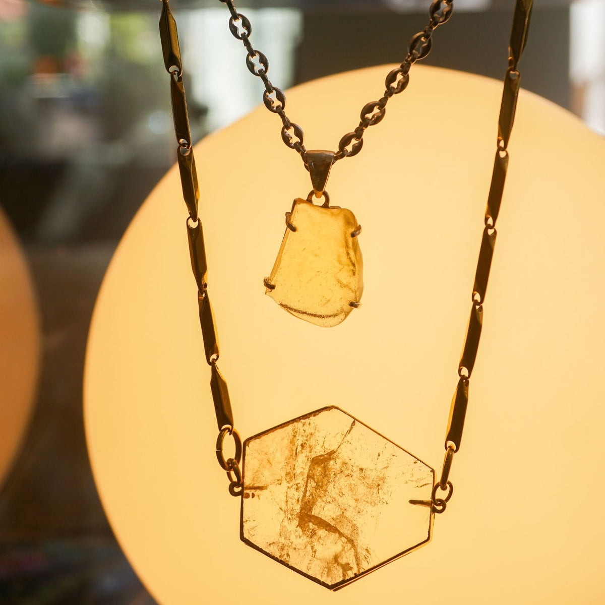 Libyan Gold Tektite Necklace
