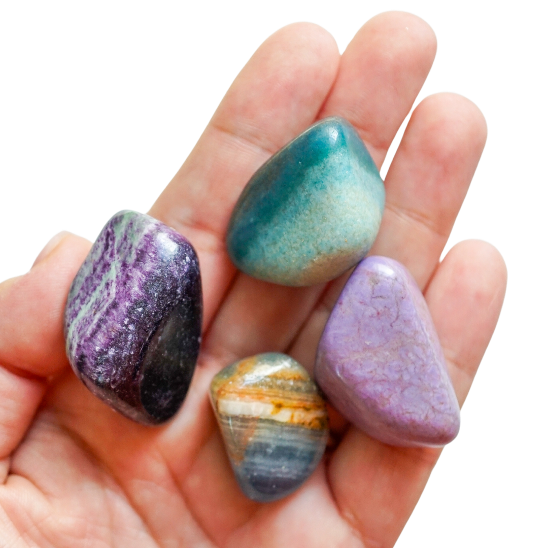 Lemurian Aquatine Calcite Tumbled Stone for Emotional Healing