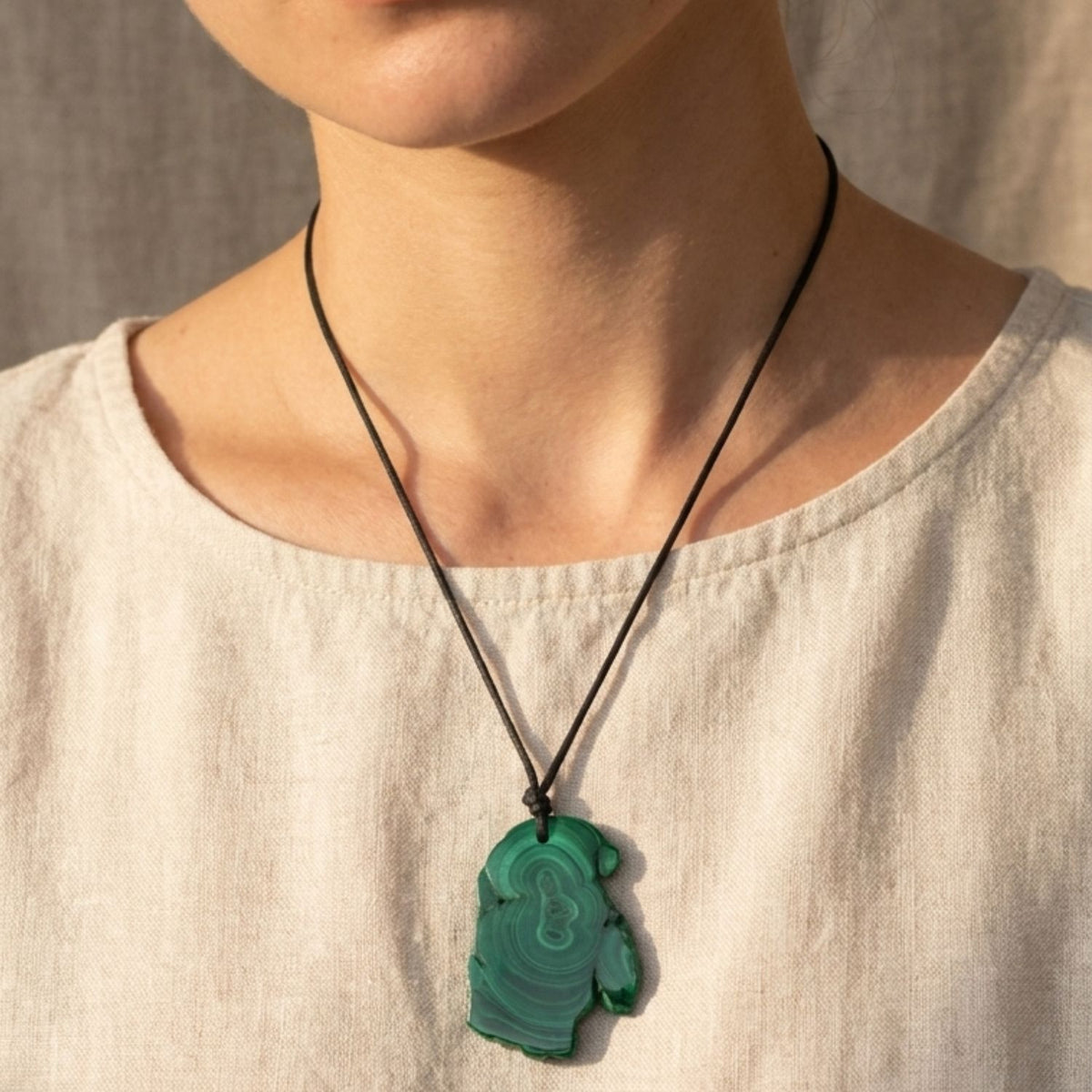 Malachite Pendant Necklace