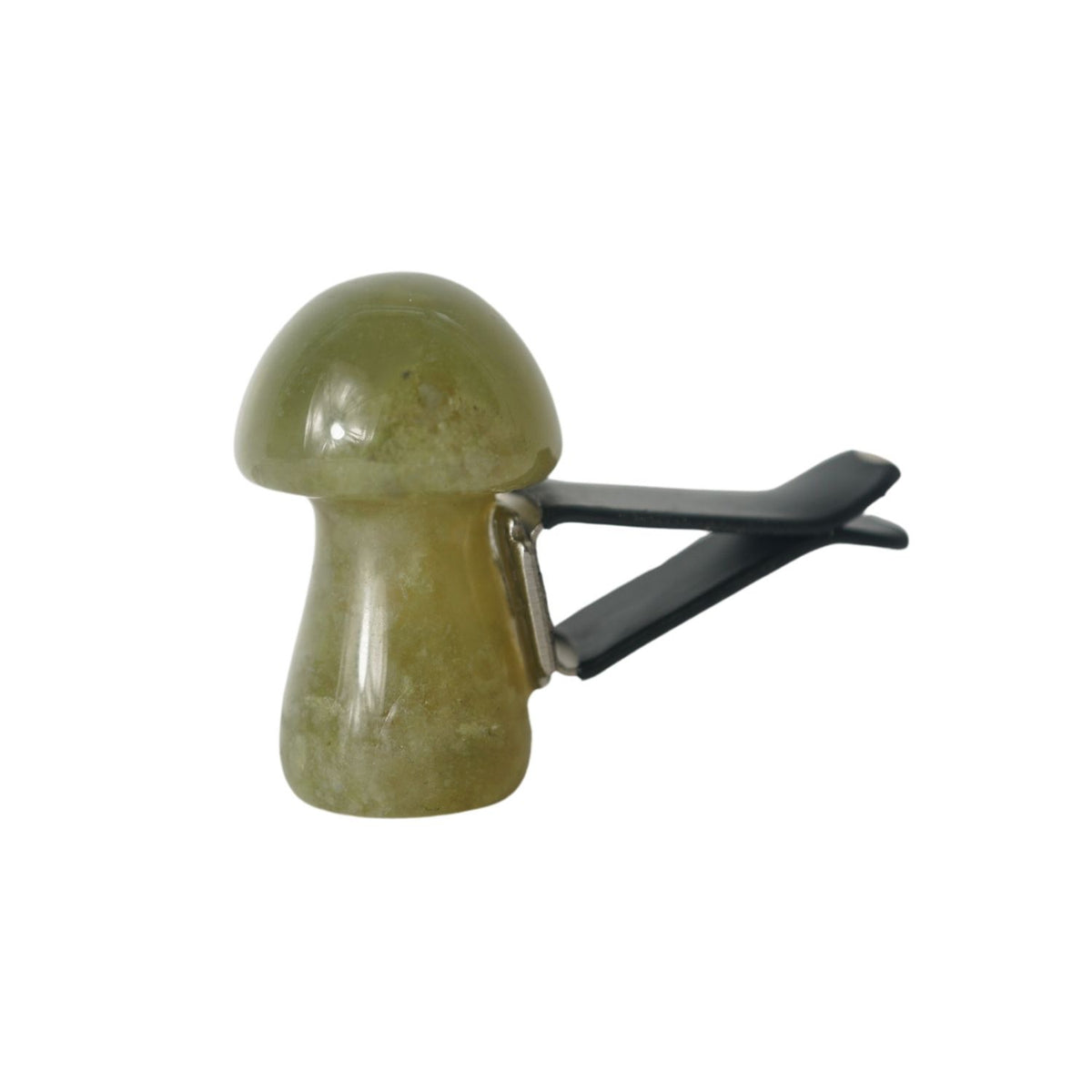 Moss Agate Mushroom Car Vent Clip