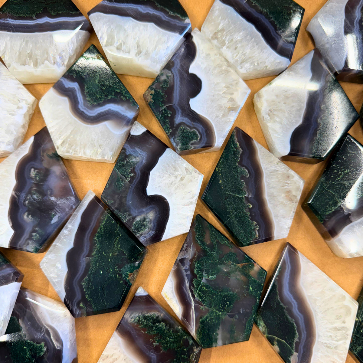 Moss Agate Pentagon