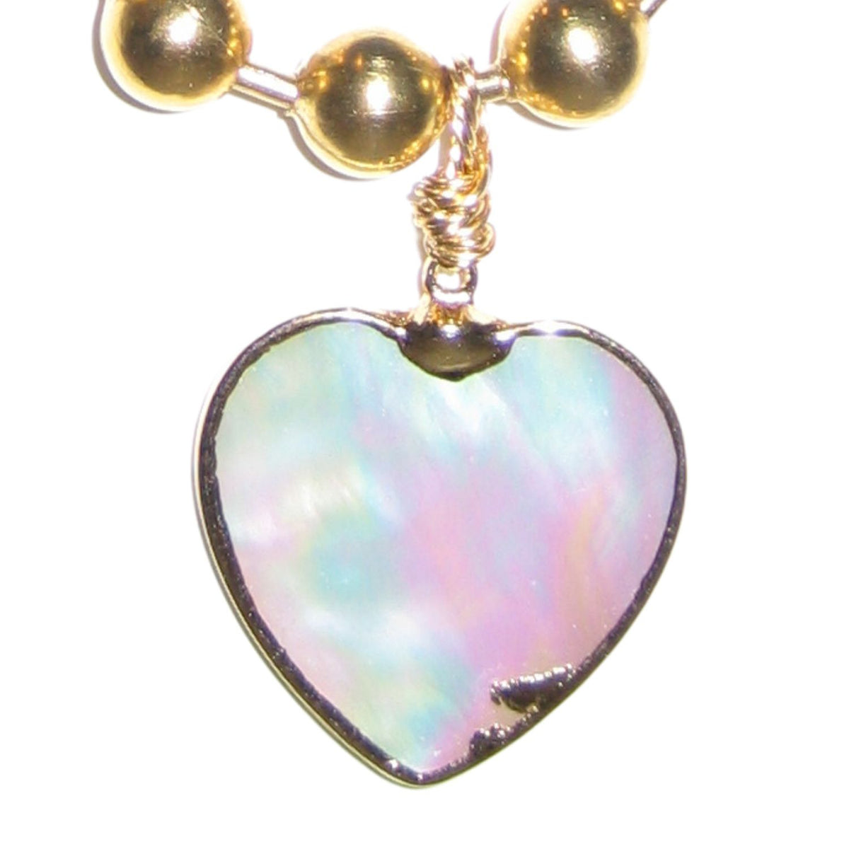 Mother of Pearl Heart One-of-a-kind Necklace