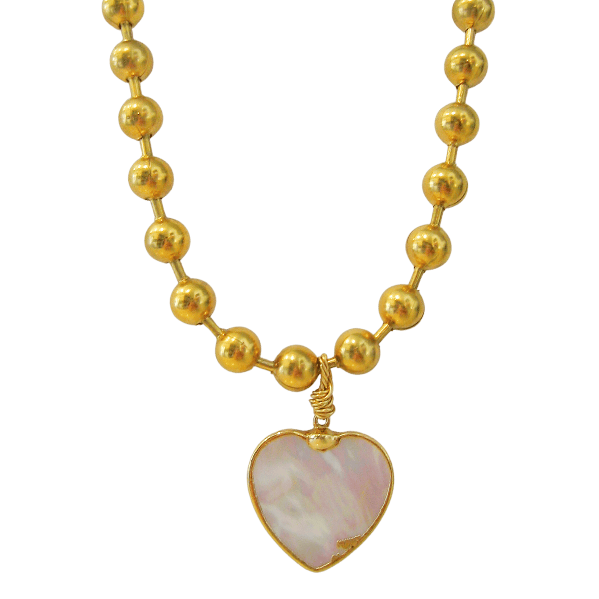 Mother of Pearl Heart One-of-a-kind Necklace