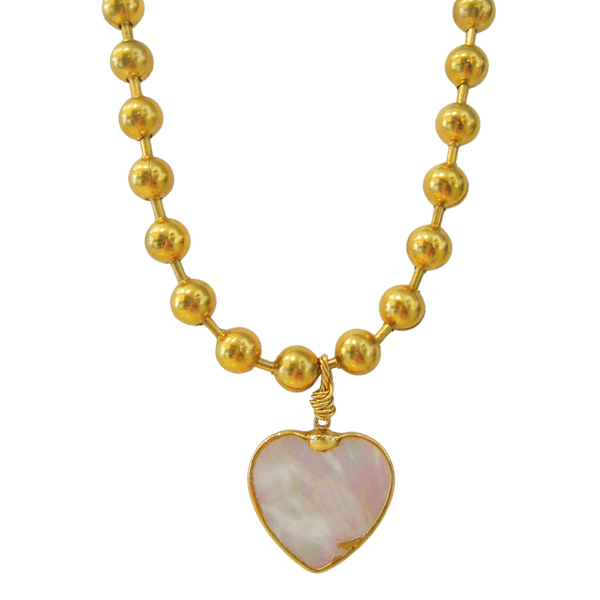 Mother of Pearl Heart One-of-a-kind Necklace