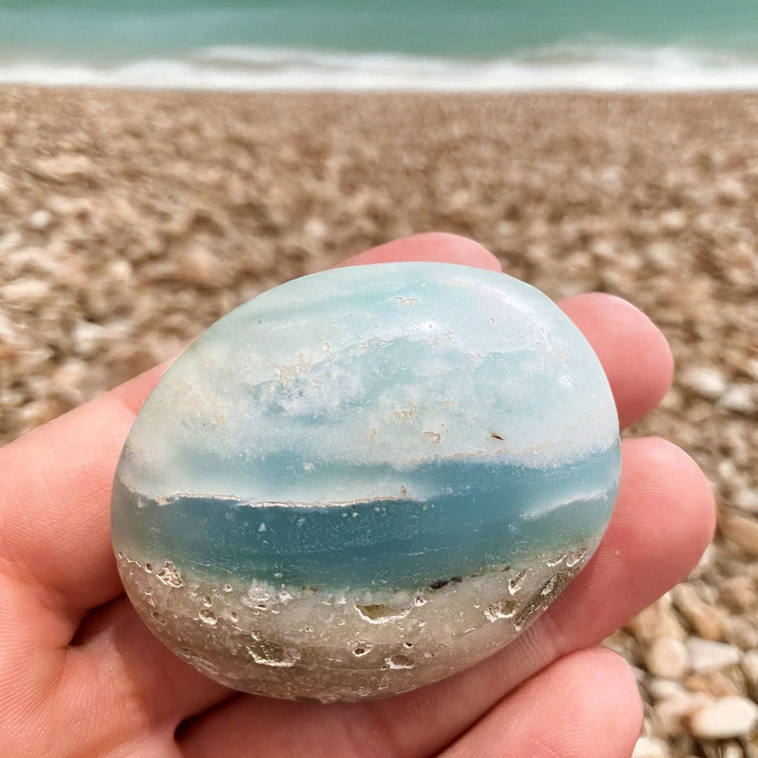 Ocean Picture Stone Touchstone for Calm & Grounding | Energy Muse