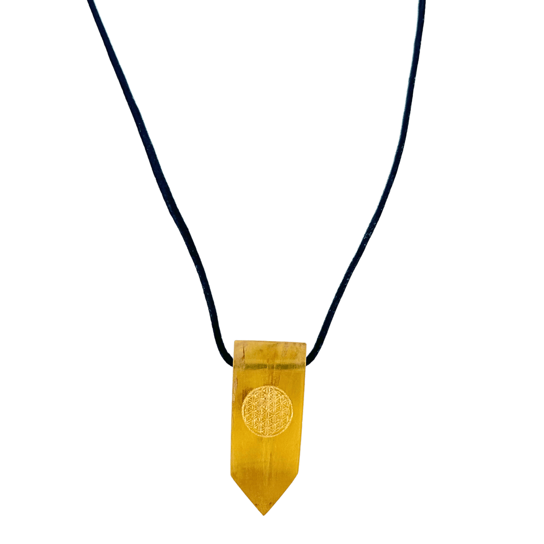 520 889 8 Yellow Fluorite Necklace – Abundance-Activating Crystal
