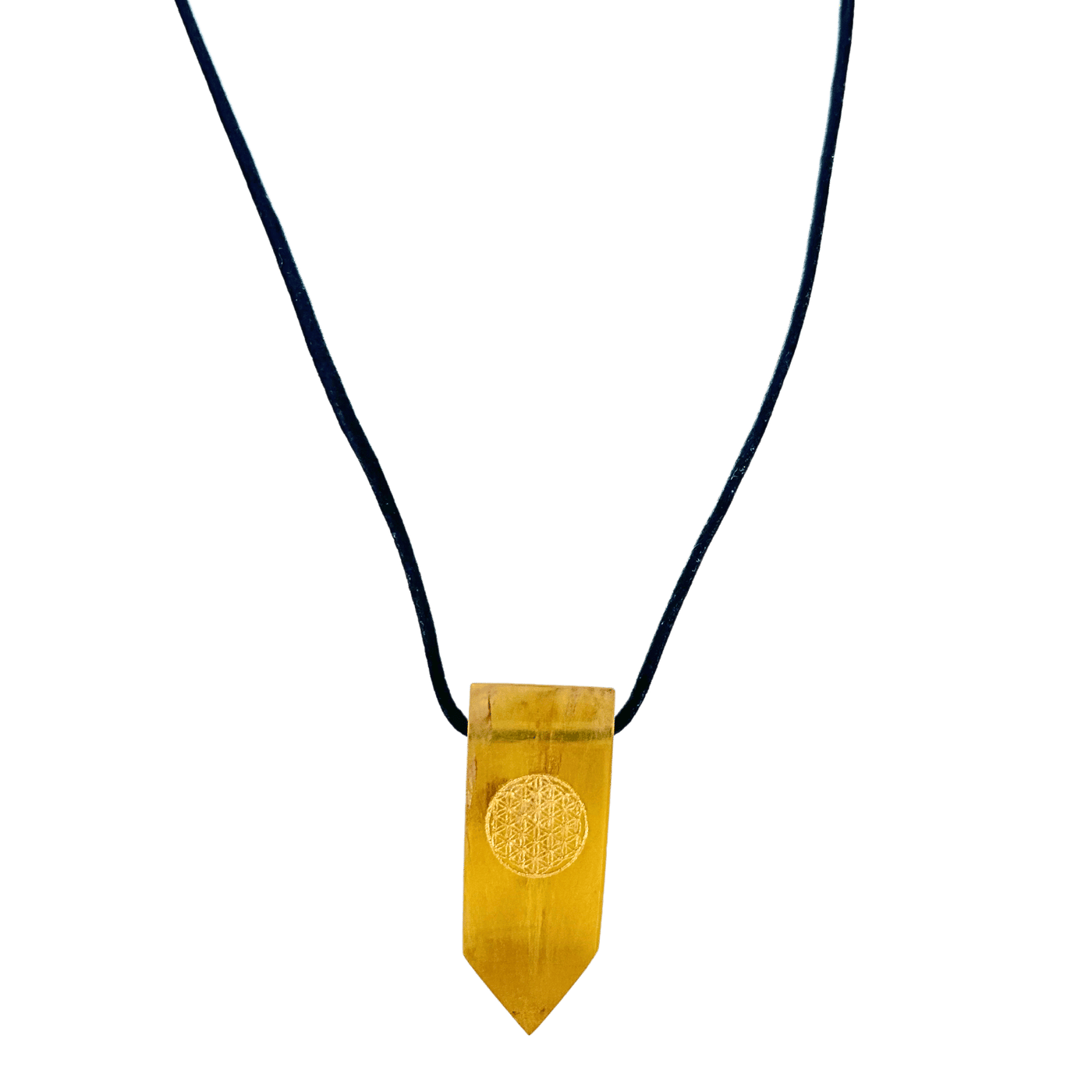 520 889 8 Yellow Fluorite Necklace