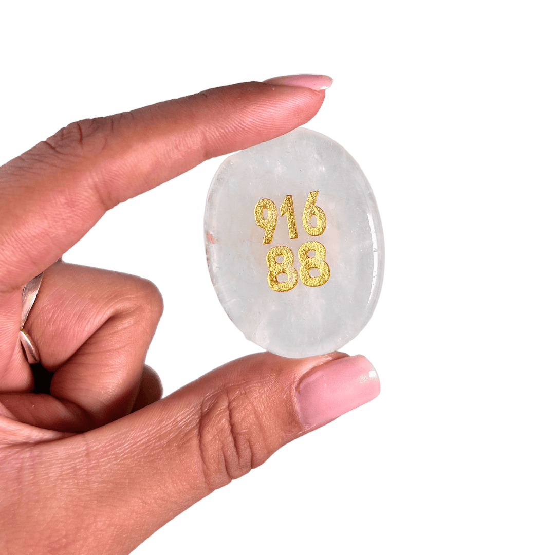 91688 Clear Quartz Stone | Numerology Crystal Code Stone – Energy Muse