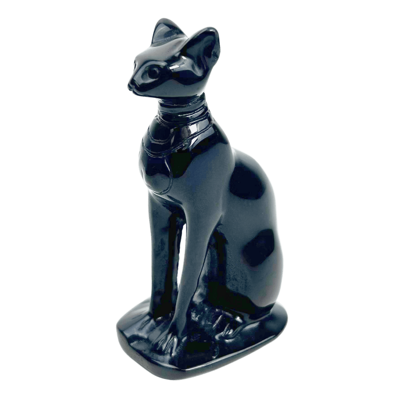 Obsidian Bastet Carving