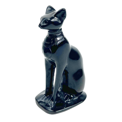 Obsidian Bastet Carving