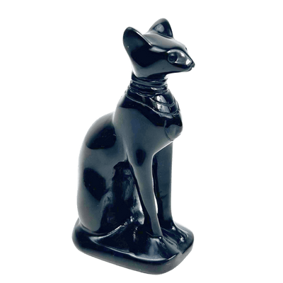 Obsidian Bastet Carving