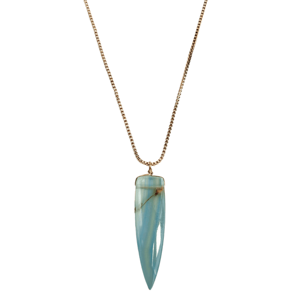 Blue Lemurian Calcite Necklace