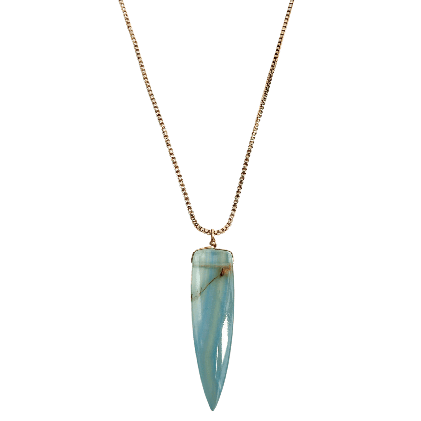 Blue Lemurian Calcite Necklace