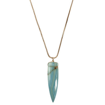 Blue Lemurian Calcite Necklace