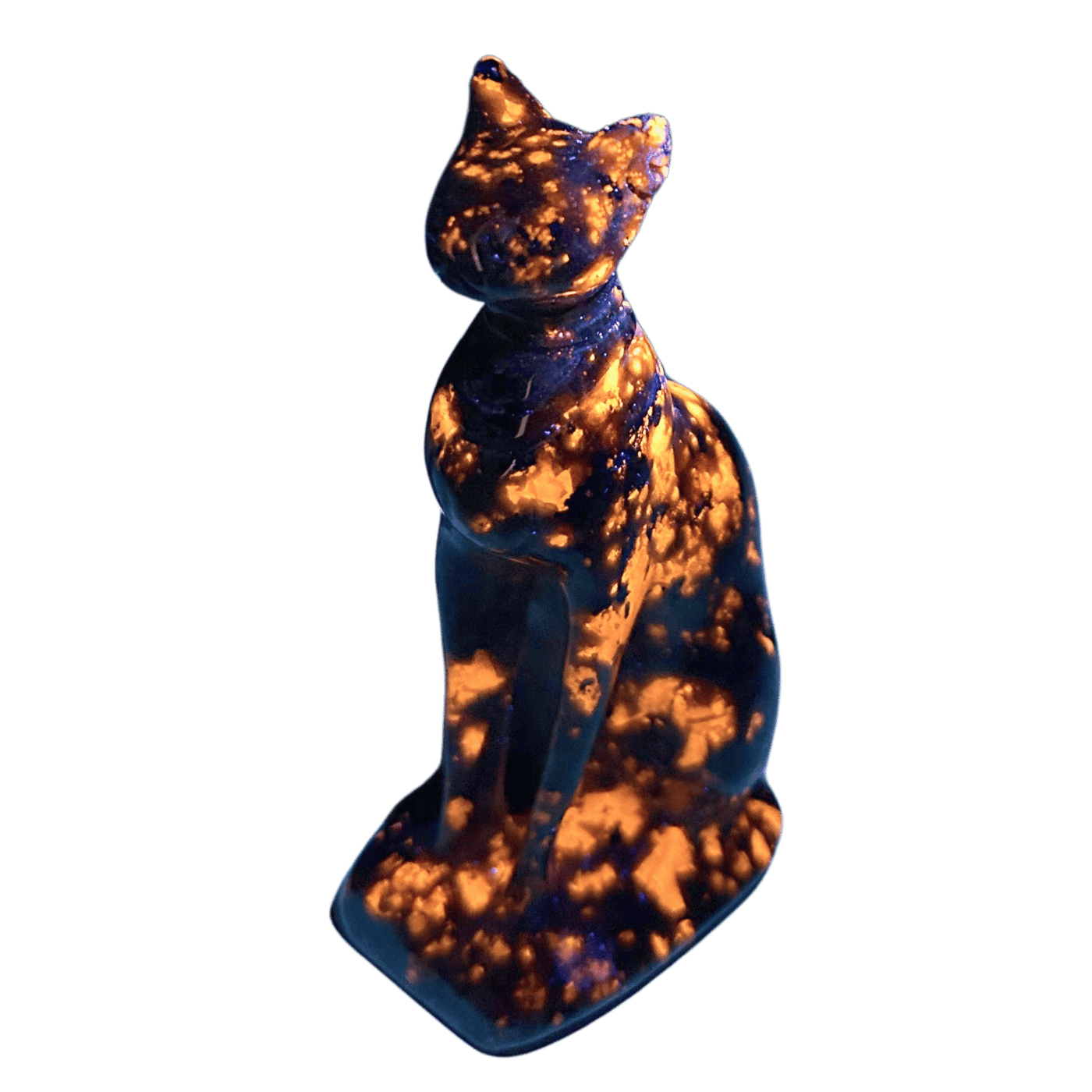 UV-Reactive Yooperlite Bastet Carving