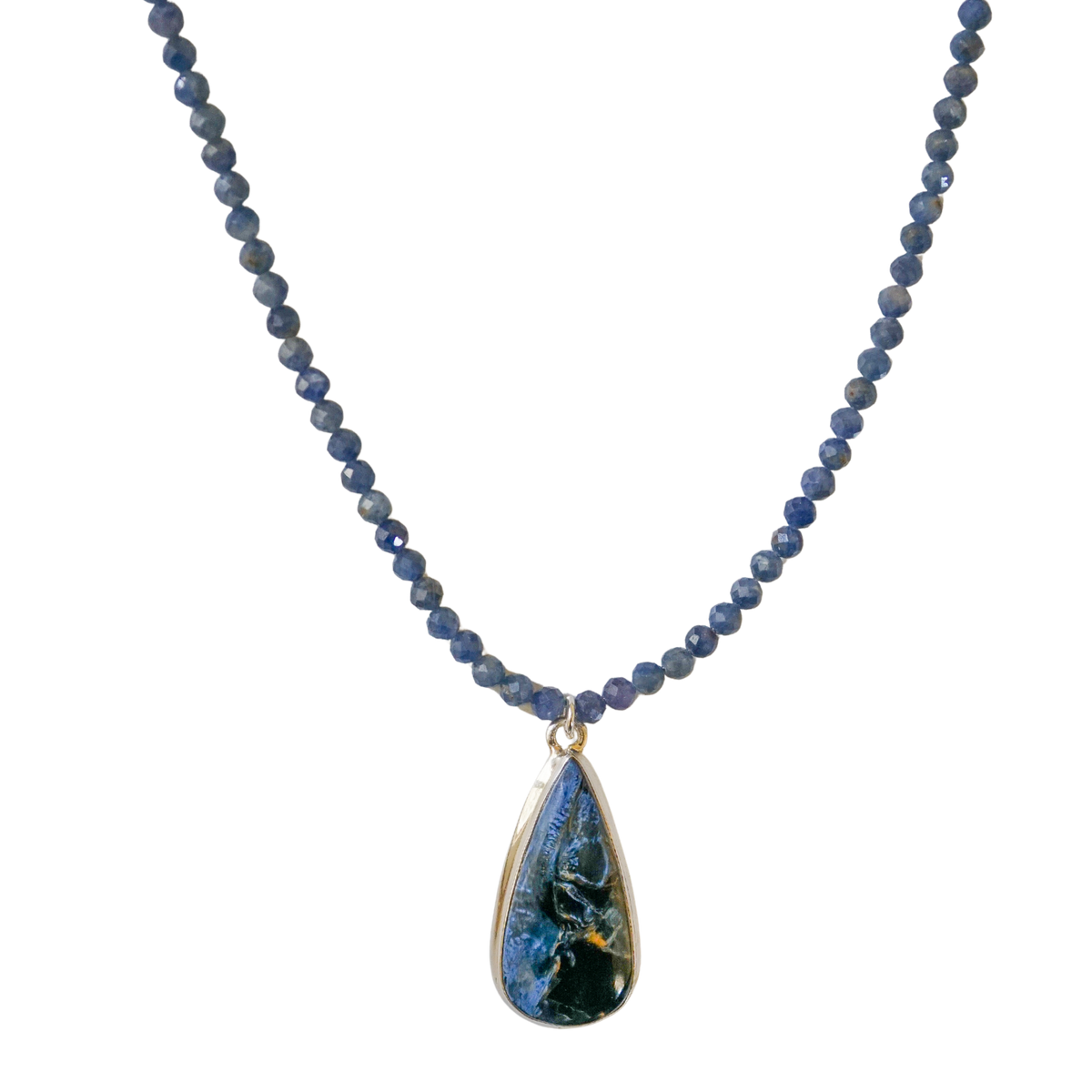 Pietersite & Sapphire Necklace