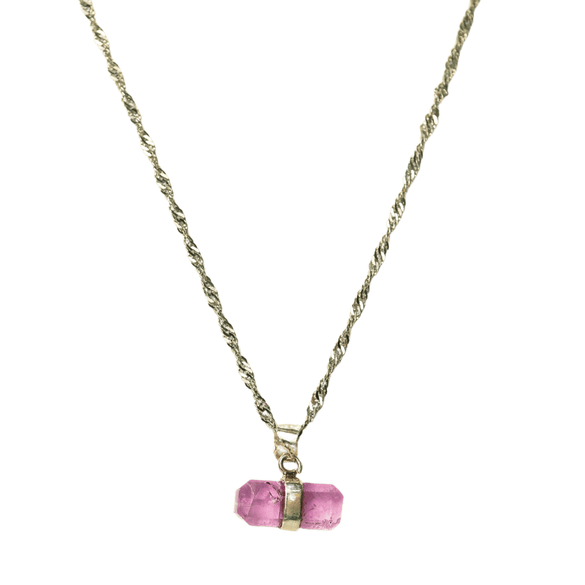 Pink Kunzite Pendant Necklace
