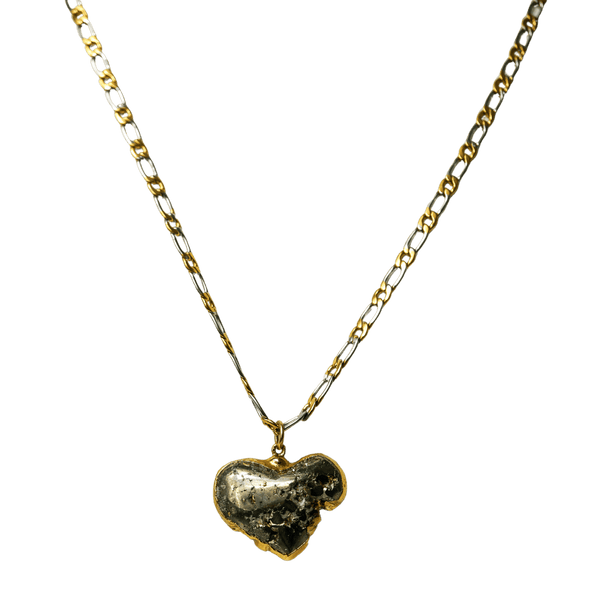 Pyrite Heart One-of-a-kind Necklace
