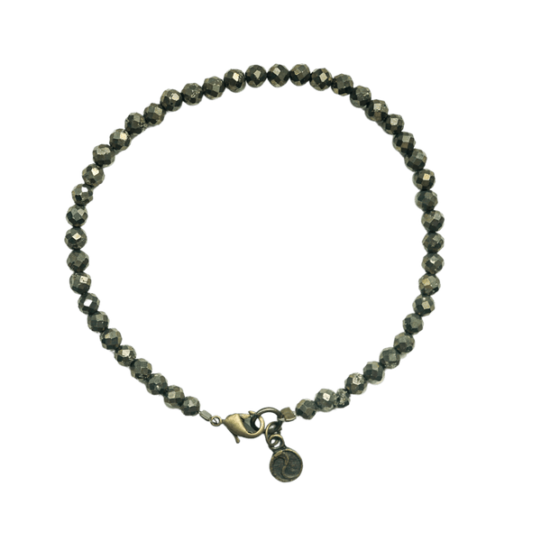 Pyrite Micro Bead Bracelet