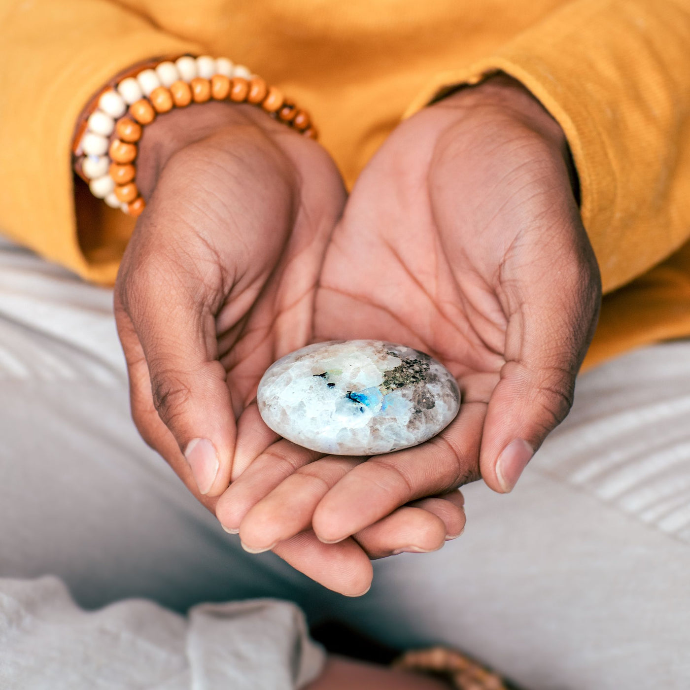 White Moonstone Touchstone