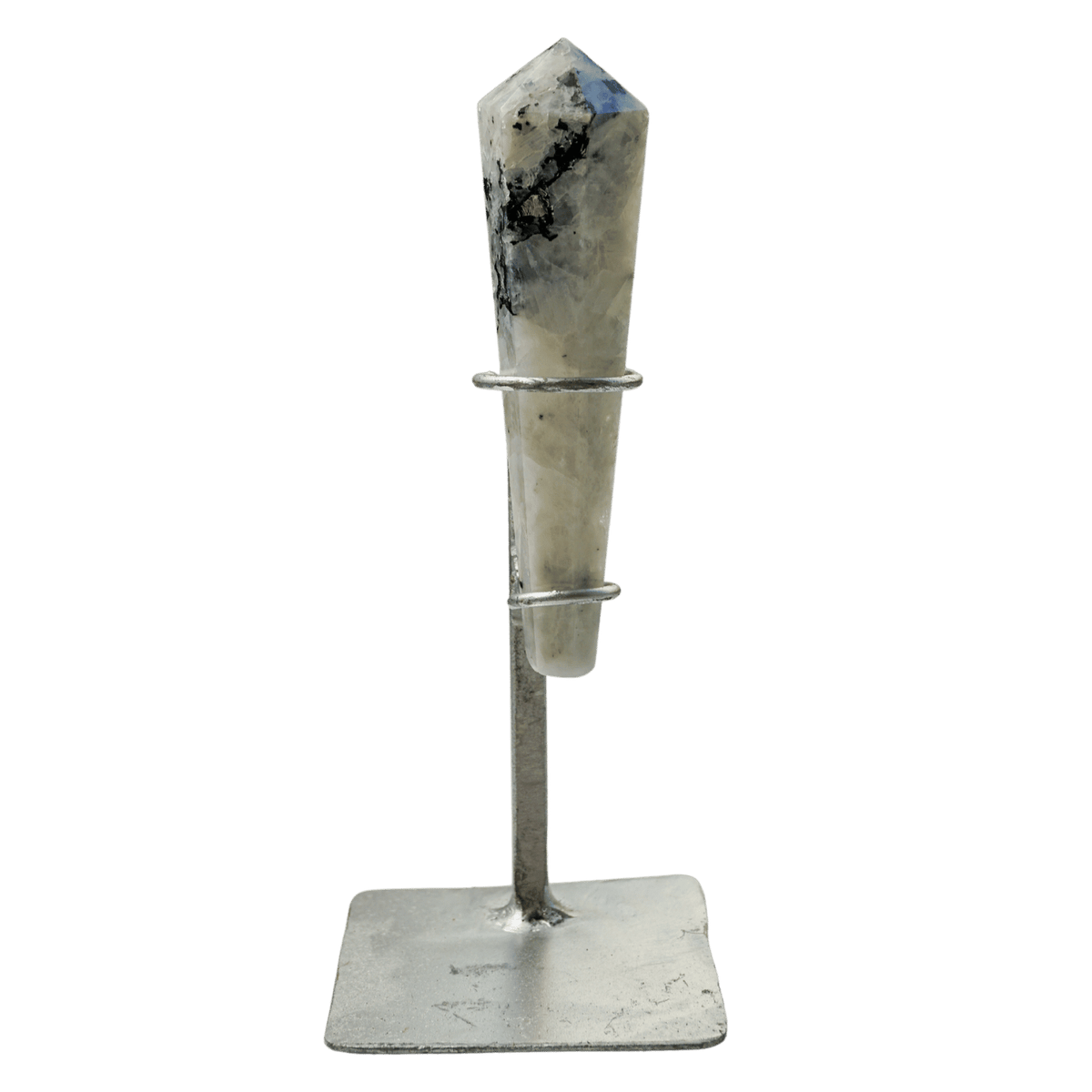 Rainbow Moonstone Wand on Stand